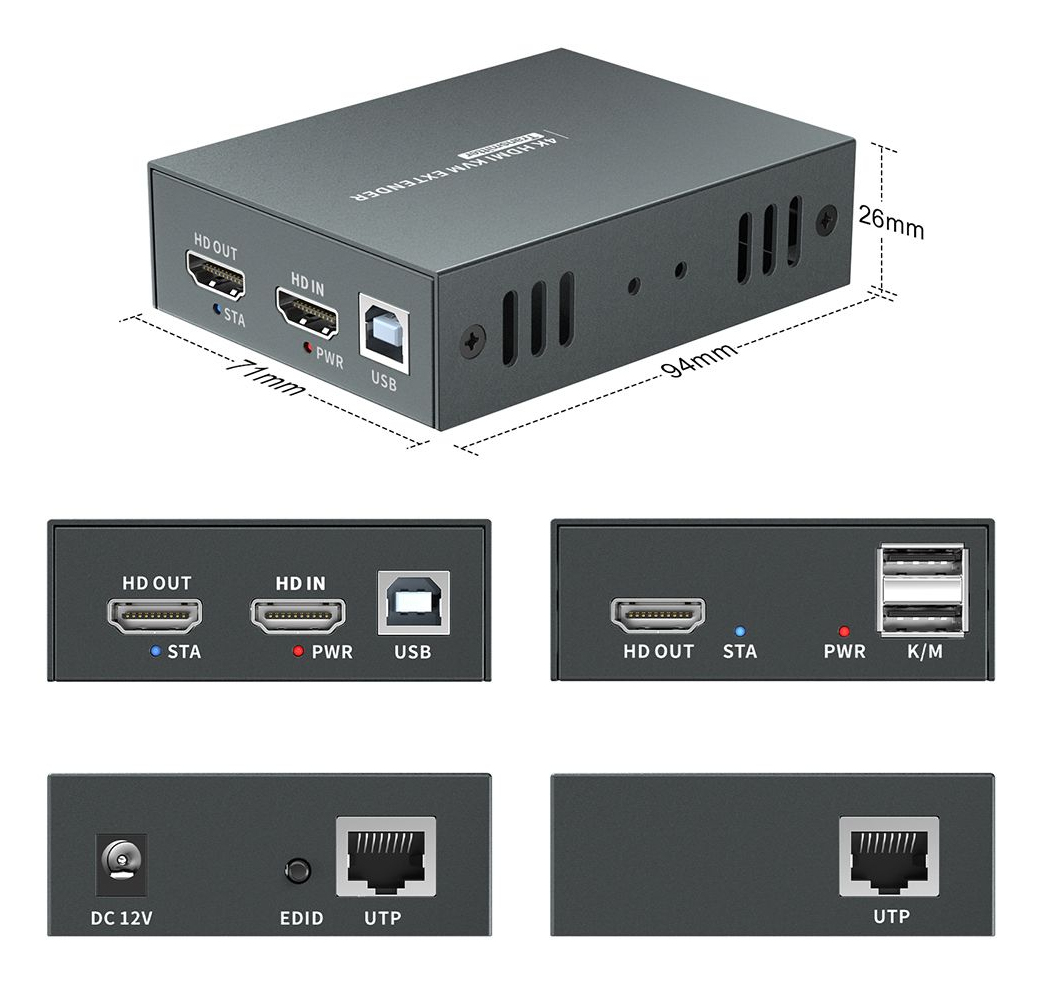 LevelOne HVE-8111 AV extender AV transmitter & receiver Black – image 4