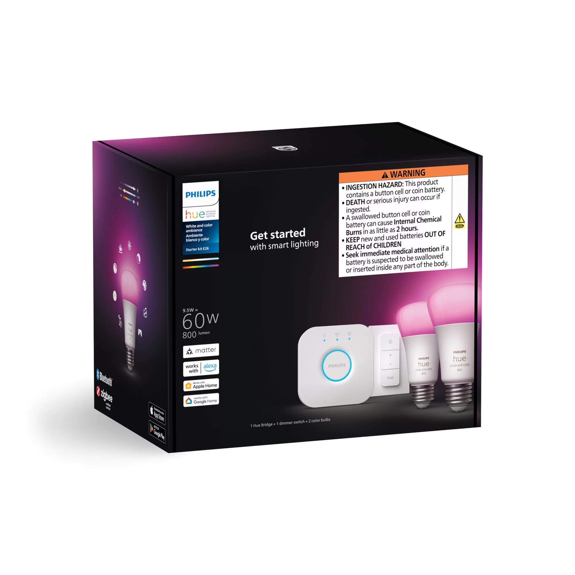 Philips by Signify Philips Hue White and colour ambience 046677574475 smart lighting Smart lighting kit Bluetooth/Zigbee – image 3