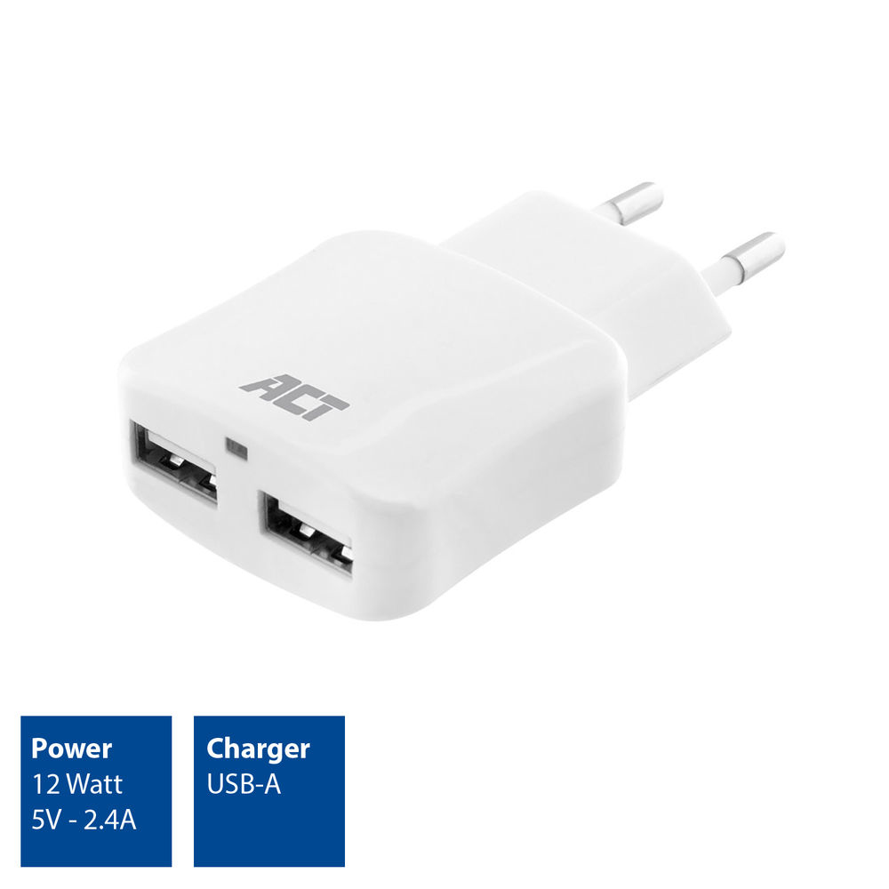 ACT USB Charger, 2-port, 2.4A – image 2