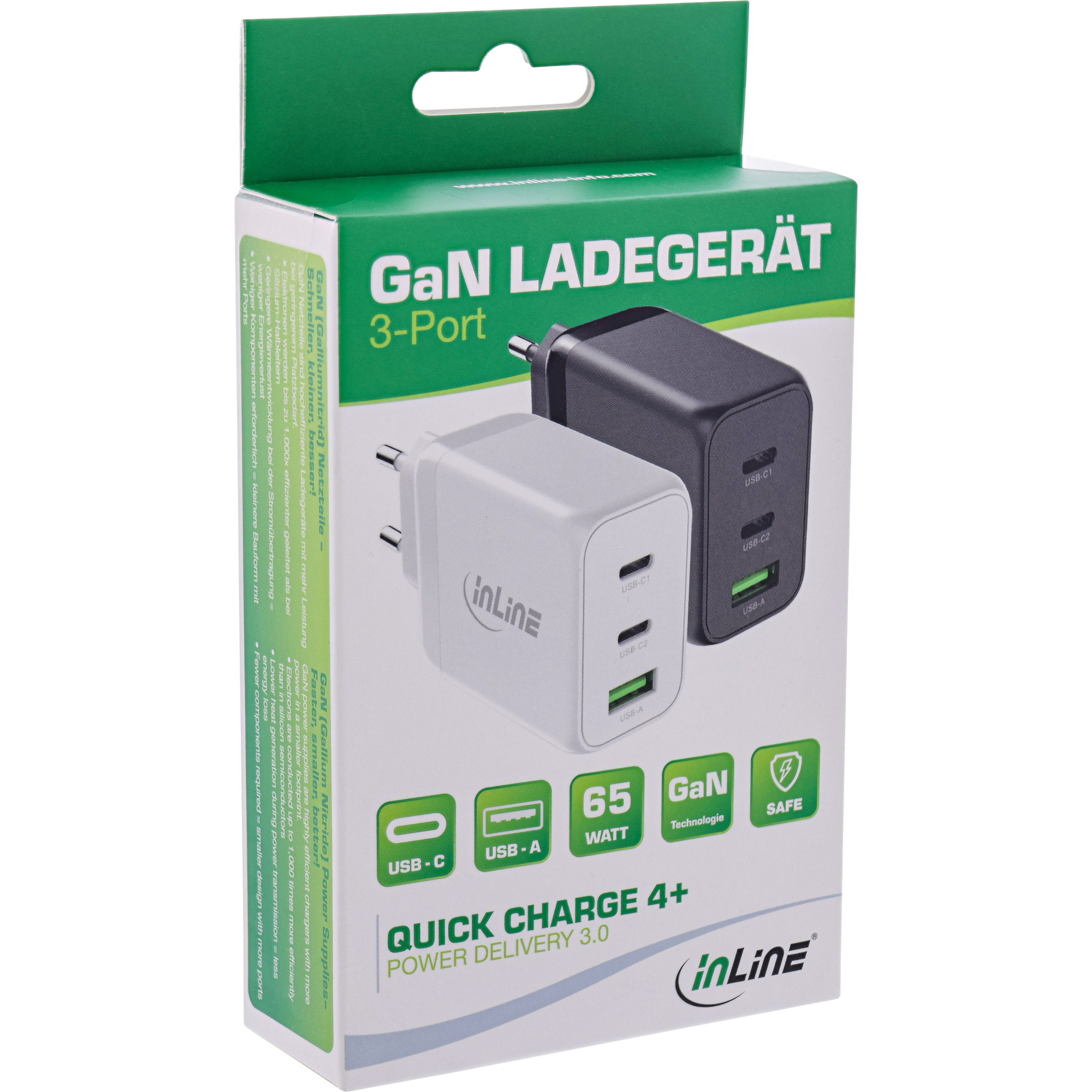 InLine 31506E mobile device charger Universal White AC Fast charging Indoor – image 2