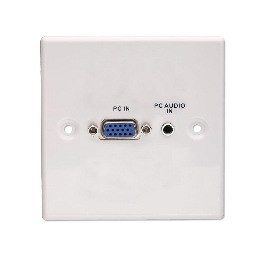 Lindy VGA/Audio Faceplate, Metal