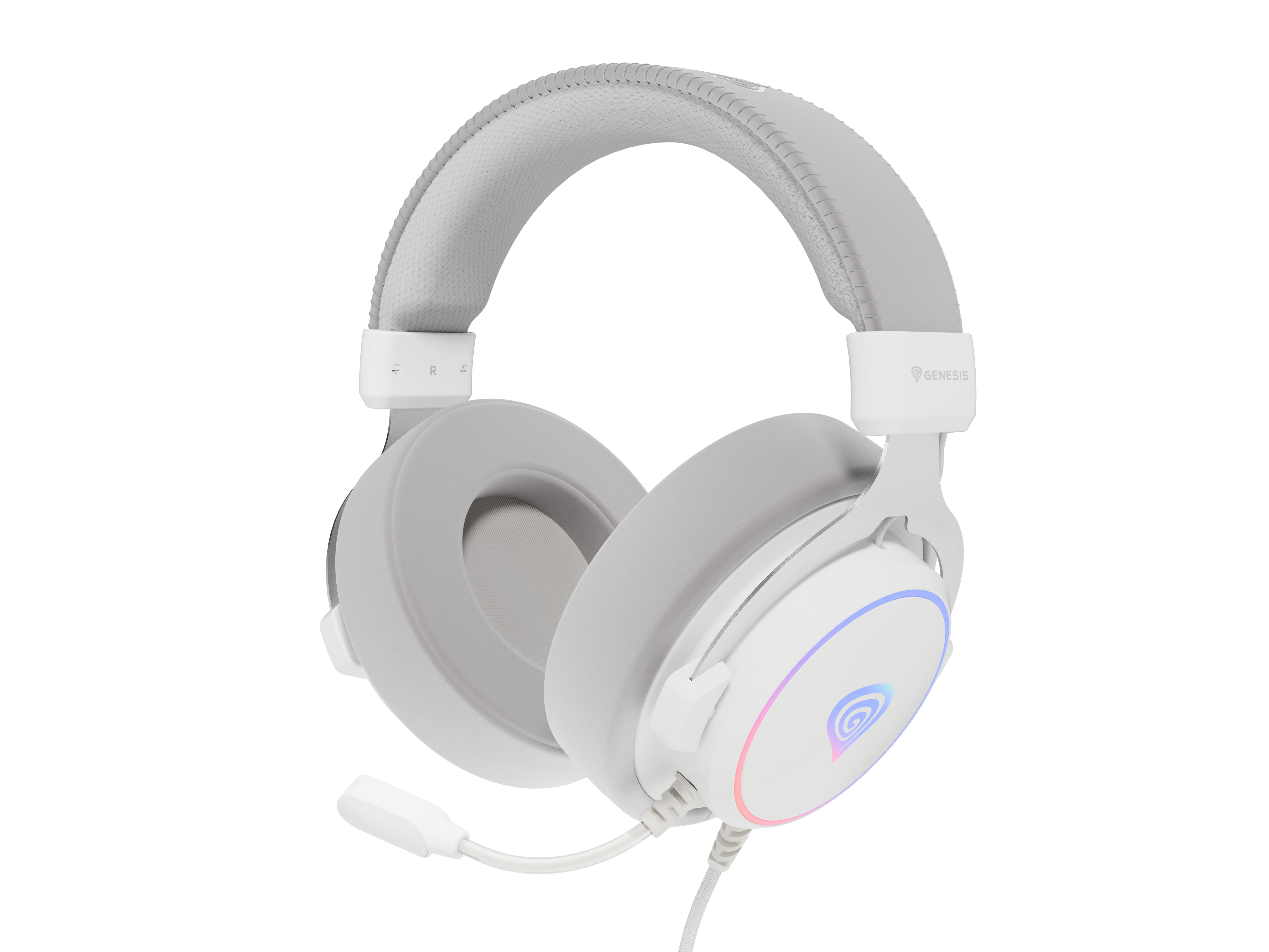 GENESIS Neon 764 Auricolare Cablato A Padiglione Gaming USB tipo A Bianco