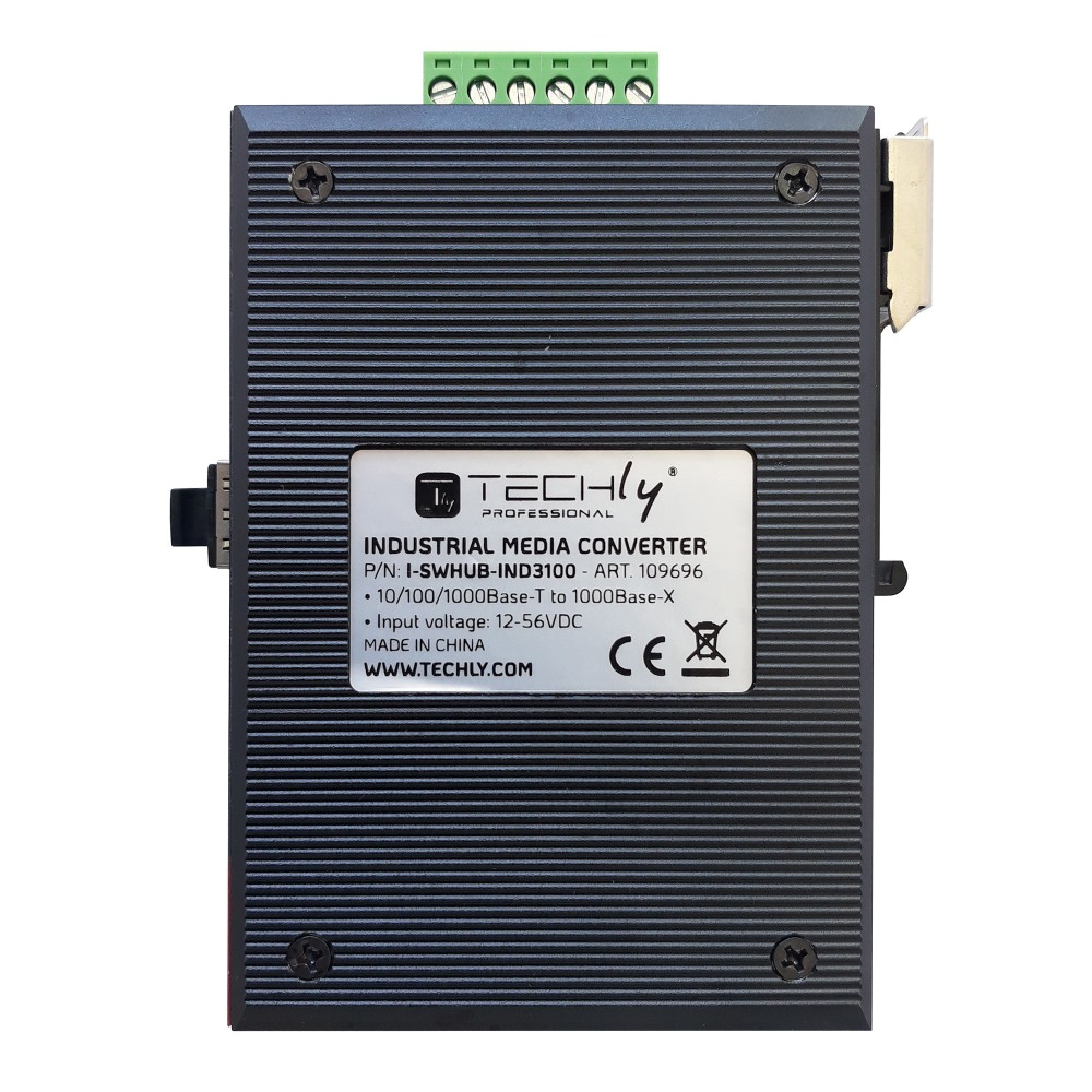 Techly I-SWHUB-IND3100 network media converter 1000 Mbit/s Multi-mode, Single-mode Black – image 7