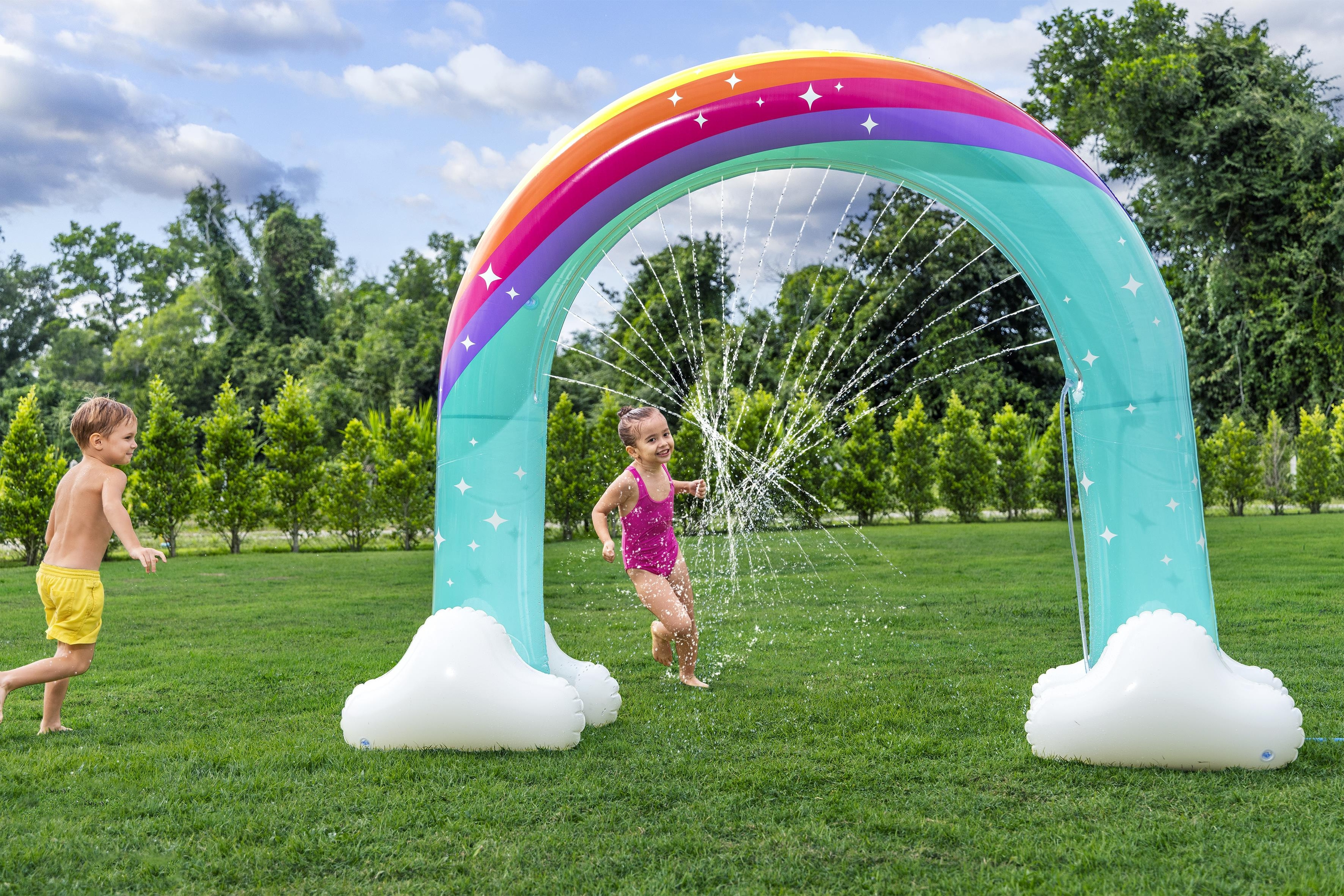 Resim Bestway Jumbo Rainbow Dreams Şişme Fıskiye 2,21 m x 71 cm x 1,93 m