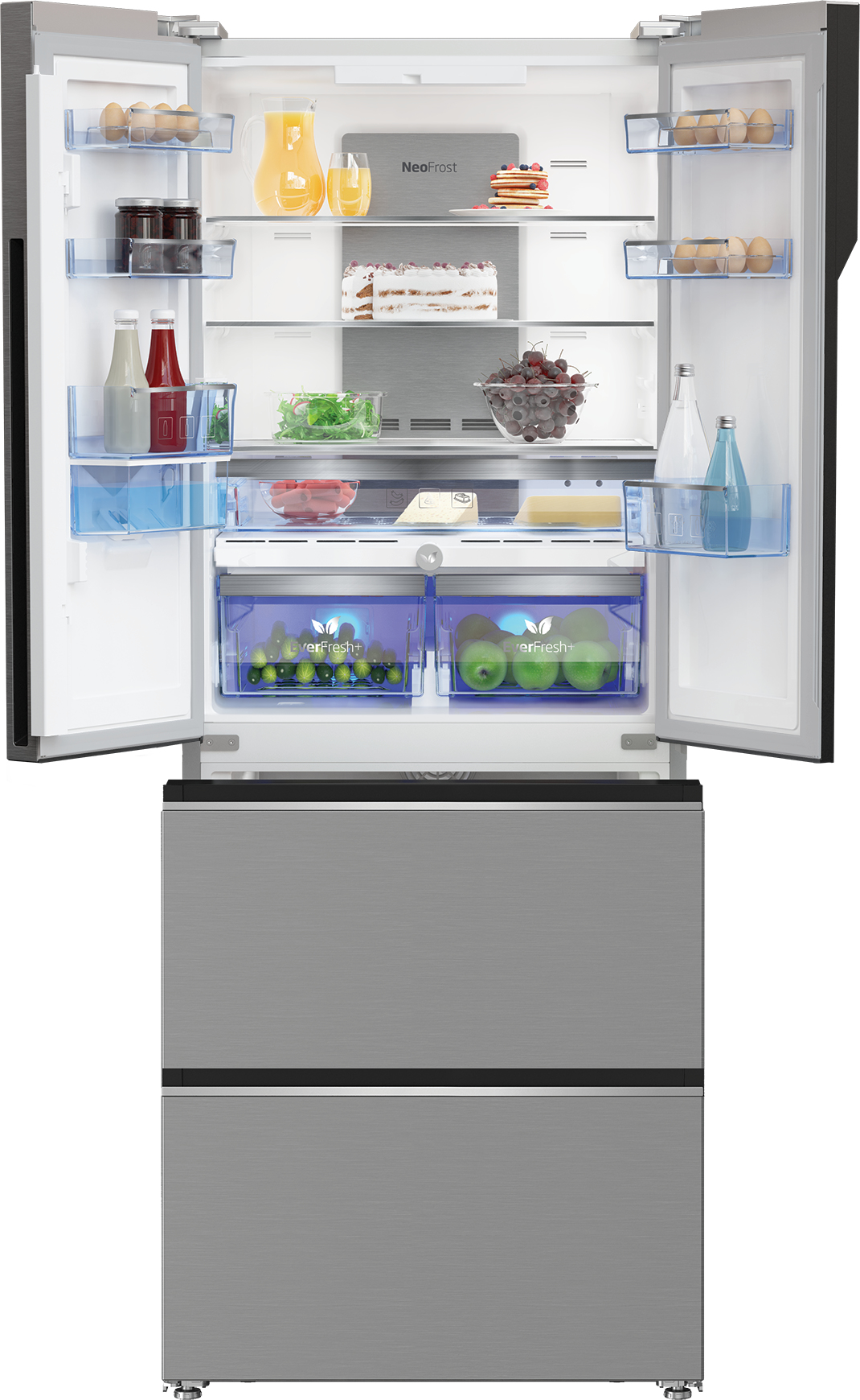 Beko GNE490E30DZXP side-by-side refrigerator Freestanding – image 3