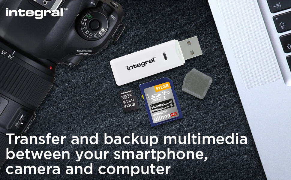 Integral USB 2.0 CARD READER DUAL SLOT SD MICRO SD ETAIL – image 1