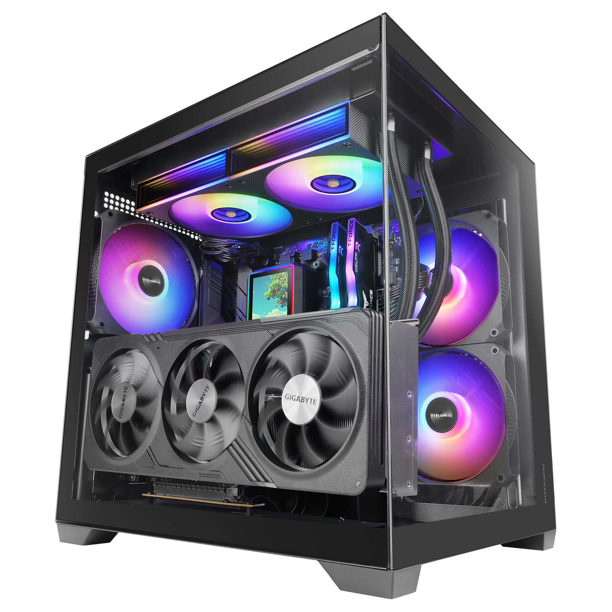 Mars Gaming MCVIEW3 computer case Mini Tower Black – image 2