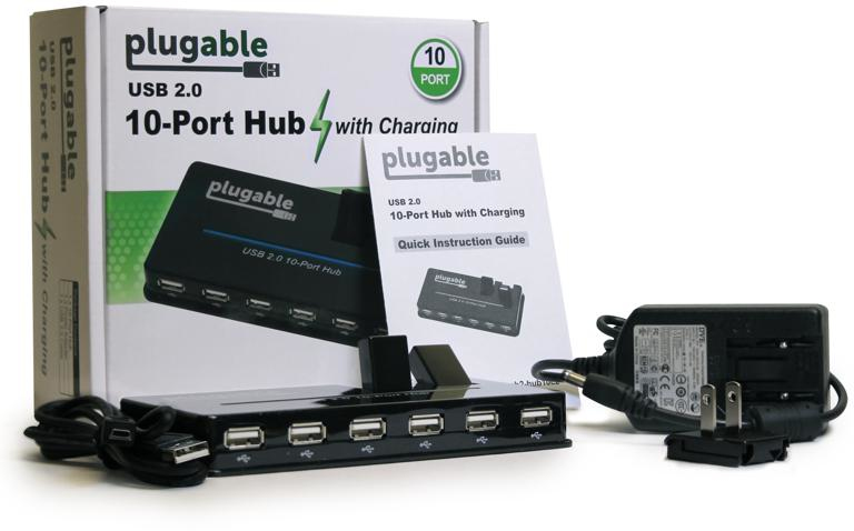 Plugable Technologies USB2-HUB10C2 interface hub USB 2.0 480 Mbit/s Black – image 6