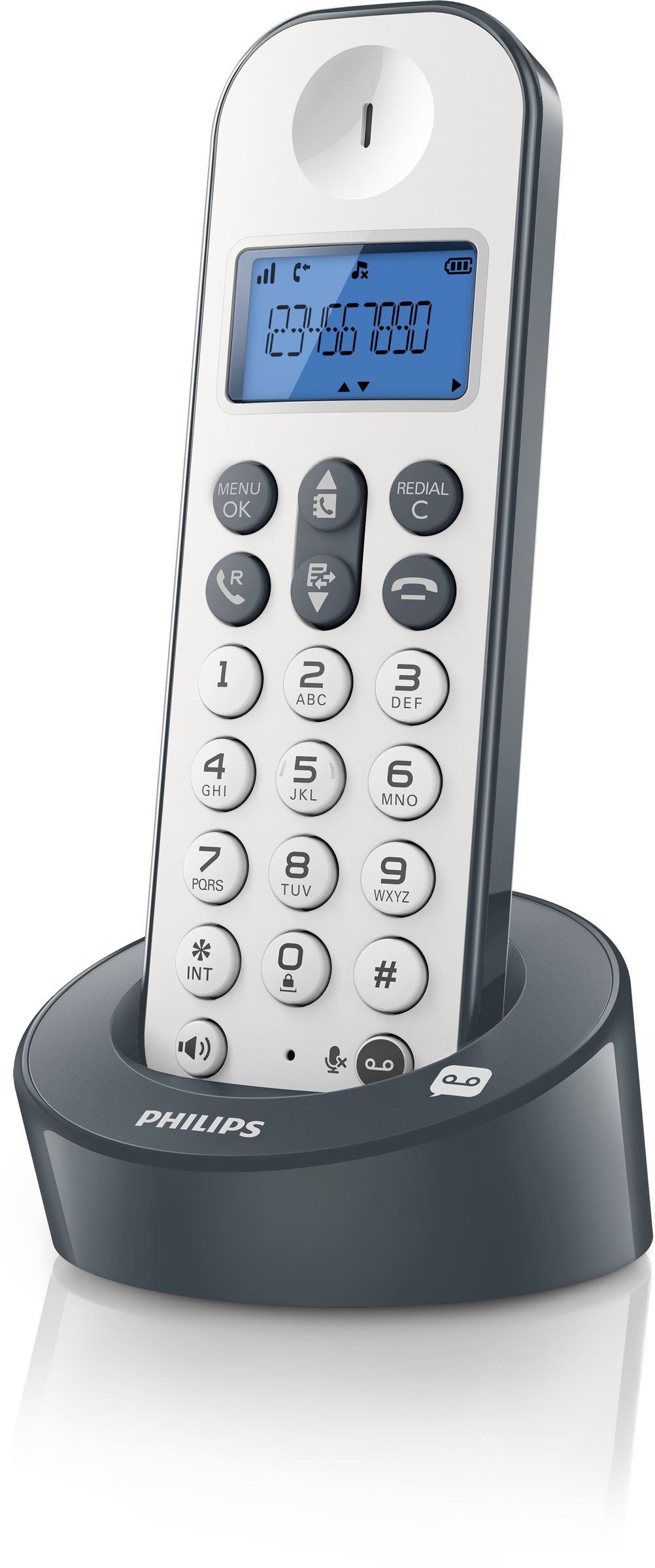 Philips D1261WG/38 telephone DECT telephone Caller ID Grey, White – image 2