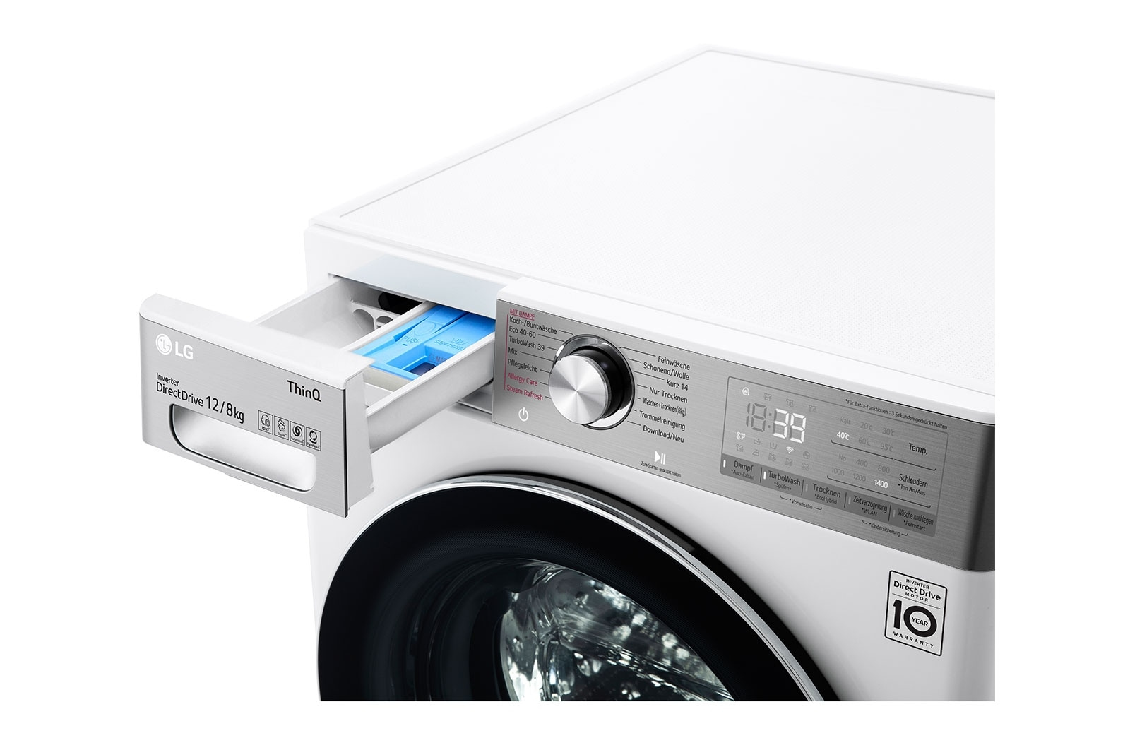 LG V9WD128H2 washer dryer Freestanding Front-load White – image 5