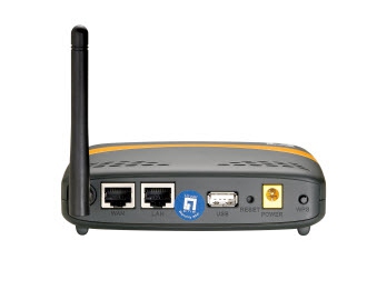 LevelOne WBR-6800 wireless router Black, Yellow – image 3
