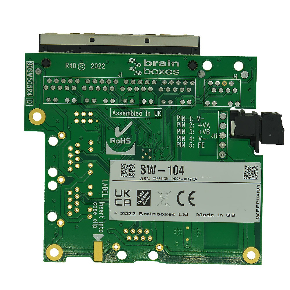 Brainboxes Embedded Industrial 4 Port 10/100 Ethernet Switch – image 2