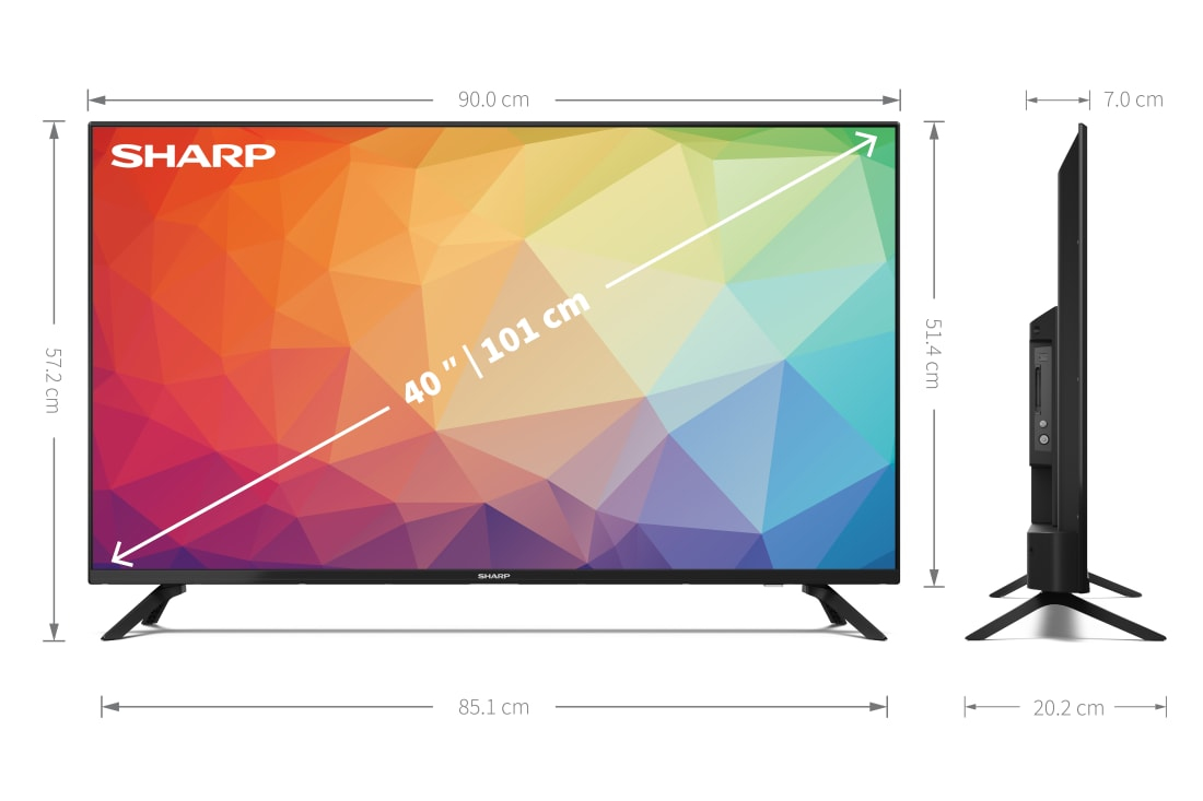 Sharp 40FG2EA TV 101.6 cm (40") Full HD Smart TV Wi-Fi Black 400 cd/m² – image 3