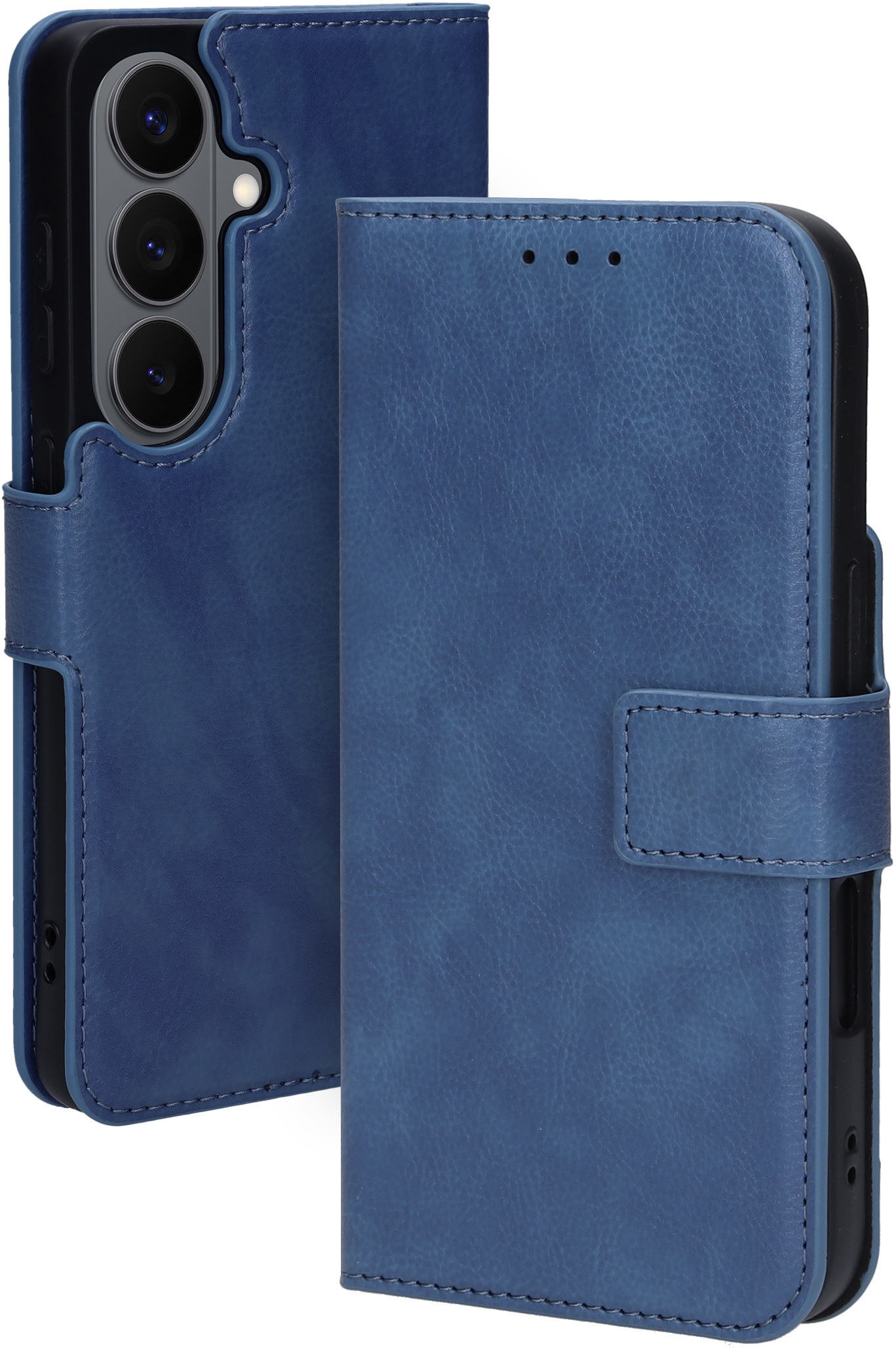 Mobiparts Classic Wallet Case Samsung Galaxy S26 Steel Blue (MagSafe Compatible)