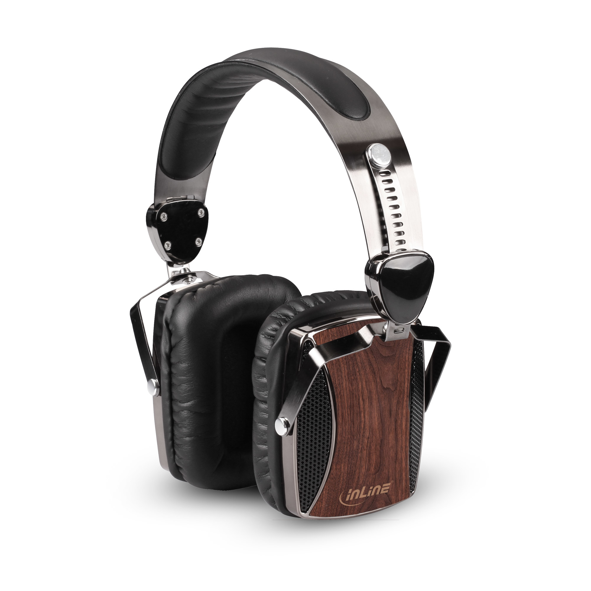 InLine woodon-ear, Wooden On-Ear Headset