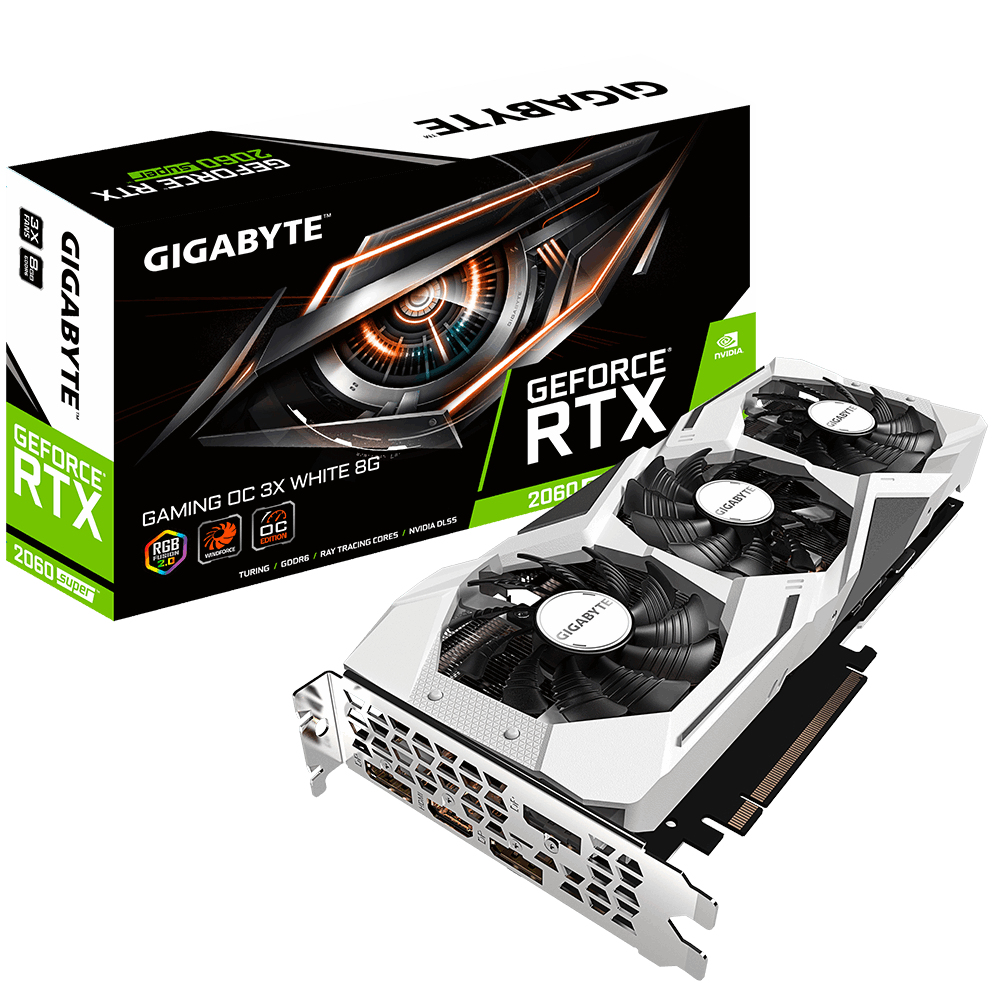 GIGABYTE GAMING GV-N206SGAMINGOC-WHITE-8GD NVIDIA GeForce RTX 2060 SUPER – image 1