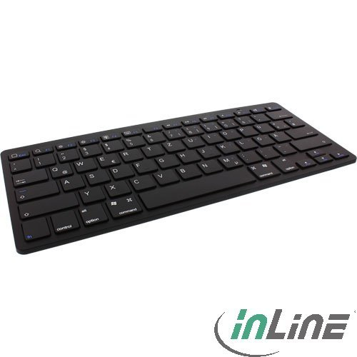InLine 55372 keyboard Bluetooth QWERTZ German Black