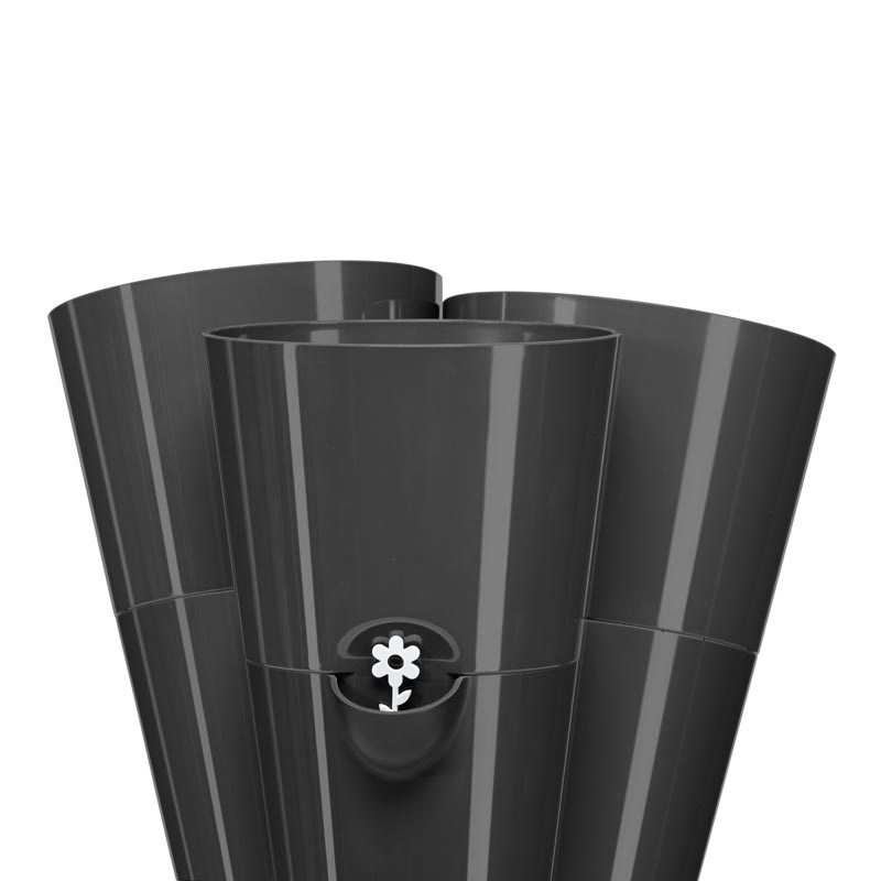 515353 smart planter Graphite Round
