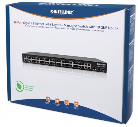 Intellinet 561112 network switch Managed L2+ Gigabit Ethernet (10/100/1000) Power over Ethernet (PoE) Black – image 3