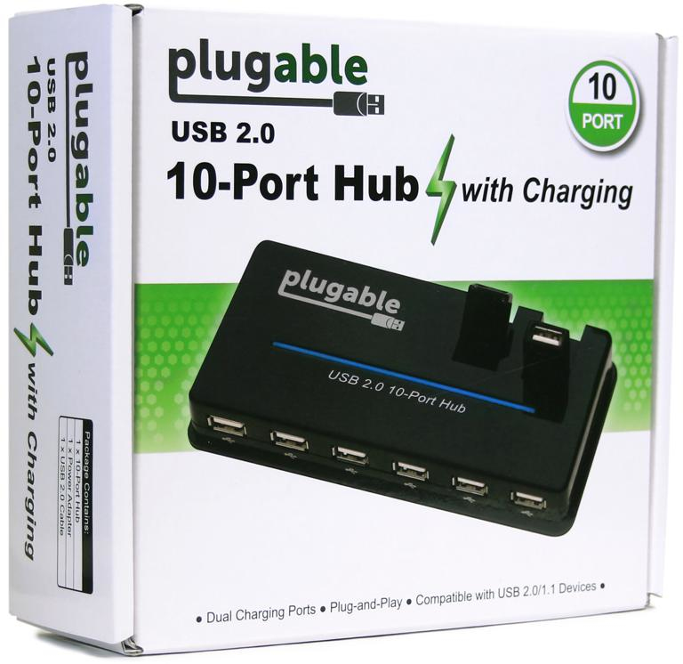 Plugable Technologies USB2-HUB10C2 interface hub USB 2.0 480 Mbit/s Black – image 4