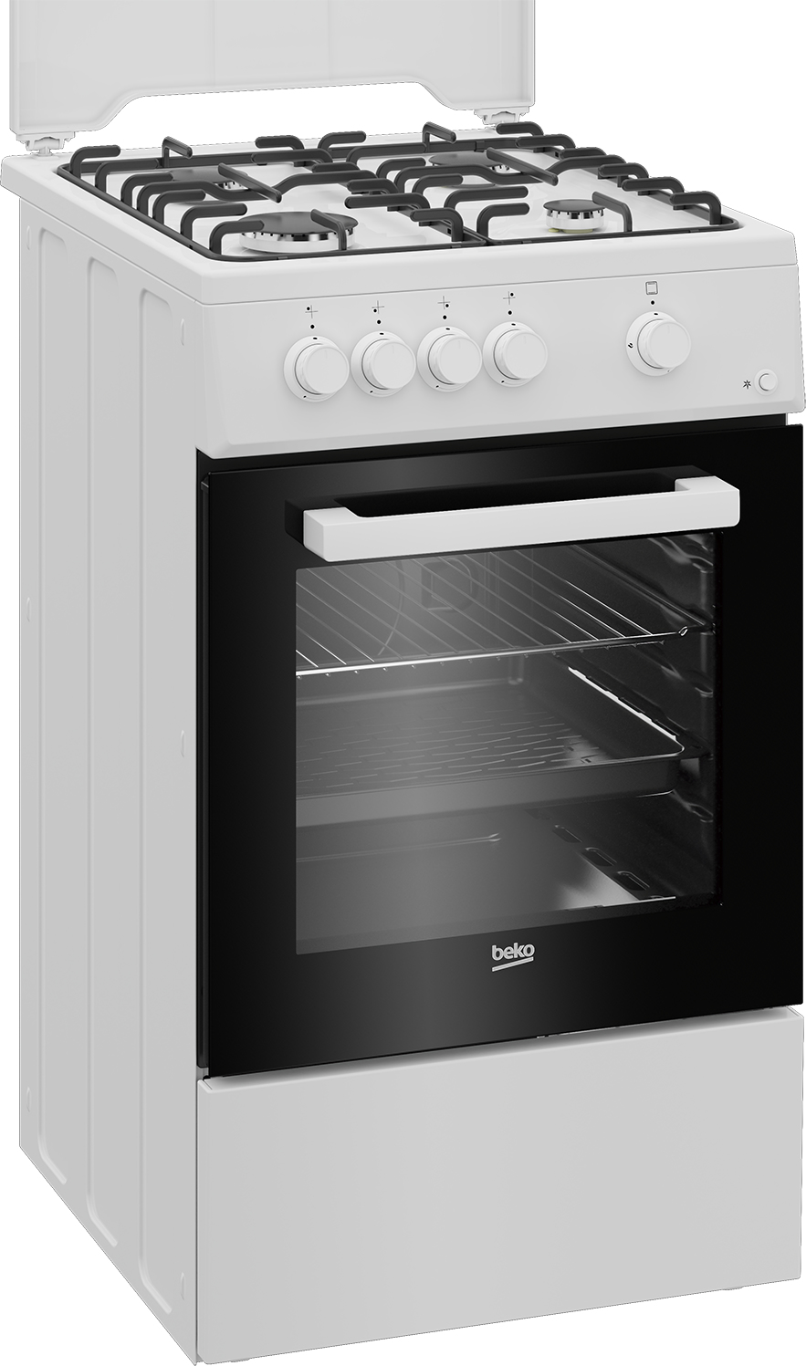 Beko FSG52020DW cooker Freestanding cooker Gas Black, White – image 2