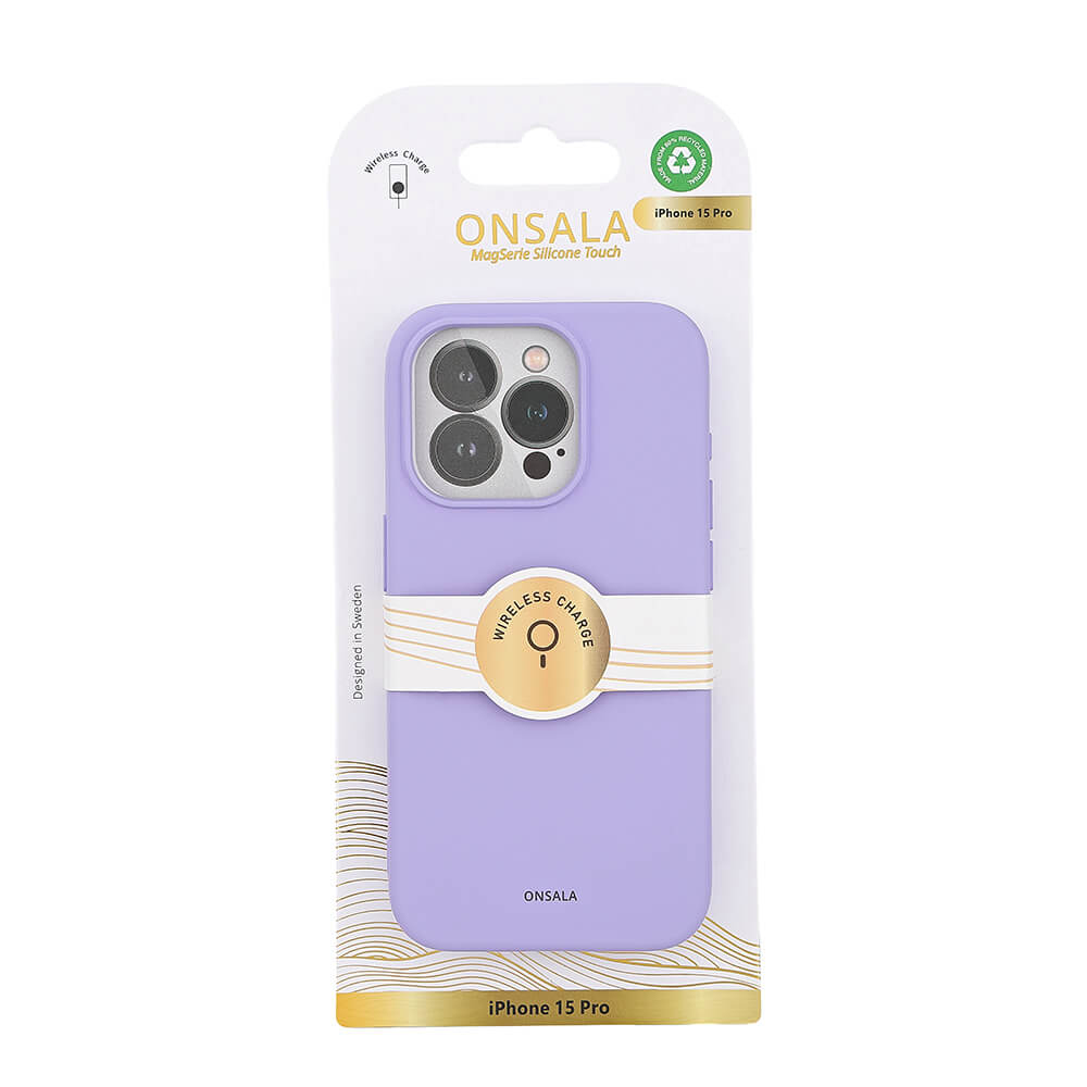 Onsala Phone Case with Silicone Feel MagSeries Purple - iPhone 15 Pro – image 2