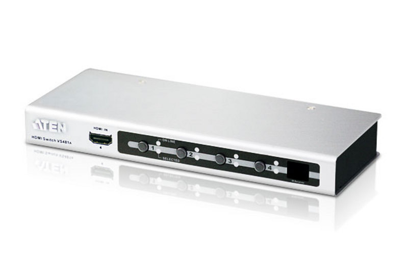 4-Port HDMI Audio/Video Switch with IR Remote Control