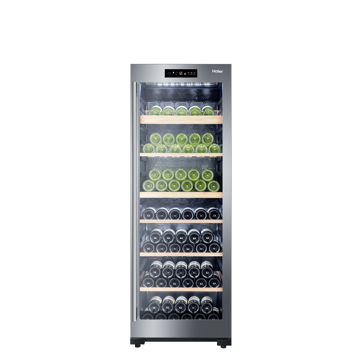 Haier WS136GDBI wine cooler Freestanding Black 136 bottle(s)