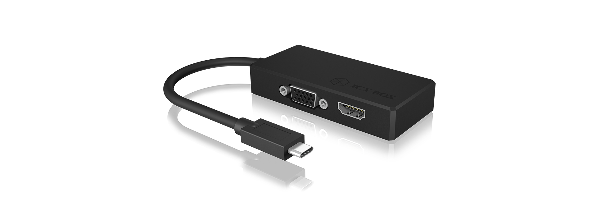 ICY BOX IB-DK2103-C USB graphics adapter Black – image 2