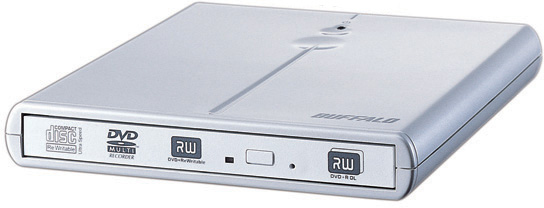 Buffalo MediaStation 8x Portable DVD Writer, White