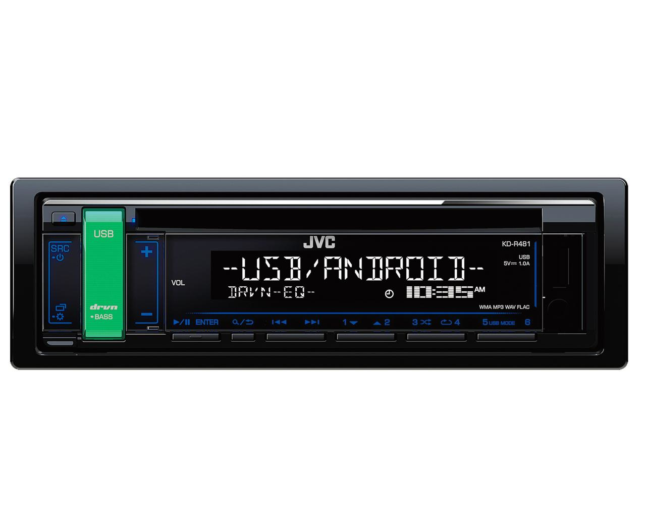 JVC KD-R481 car media receiver Black