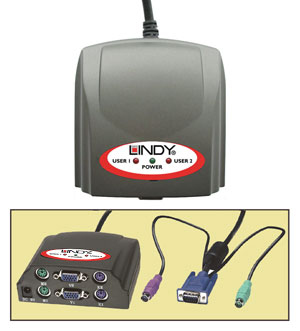 Lindy 2 to 1 Console Switch