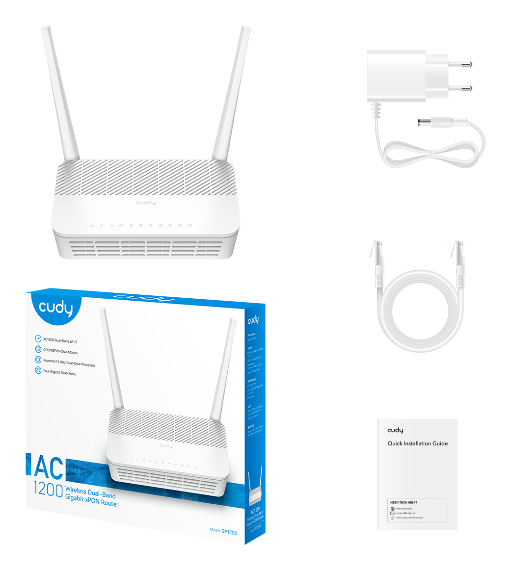 Cudy GP1200 wireless router Gigabit Ethernet Dual-band (2.4 GHz – image 5
