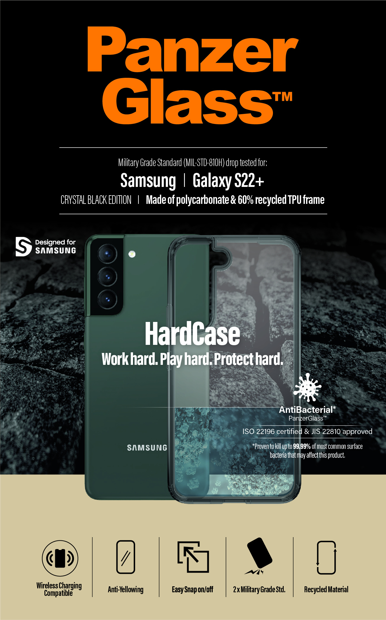 PanzerGlass® HardCase Transparent Samsung Galaxy S22+ – image 9