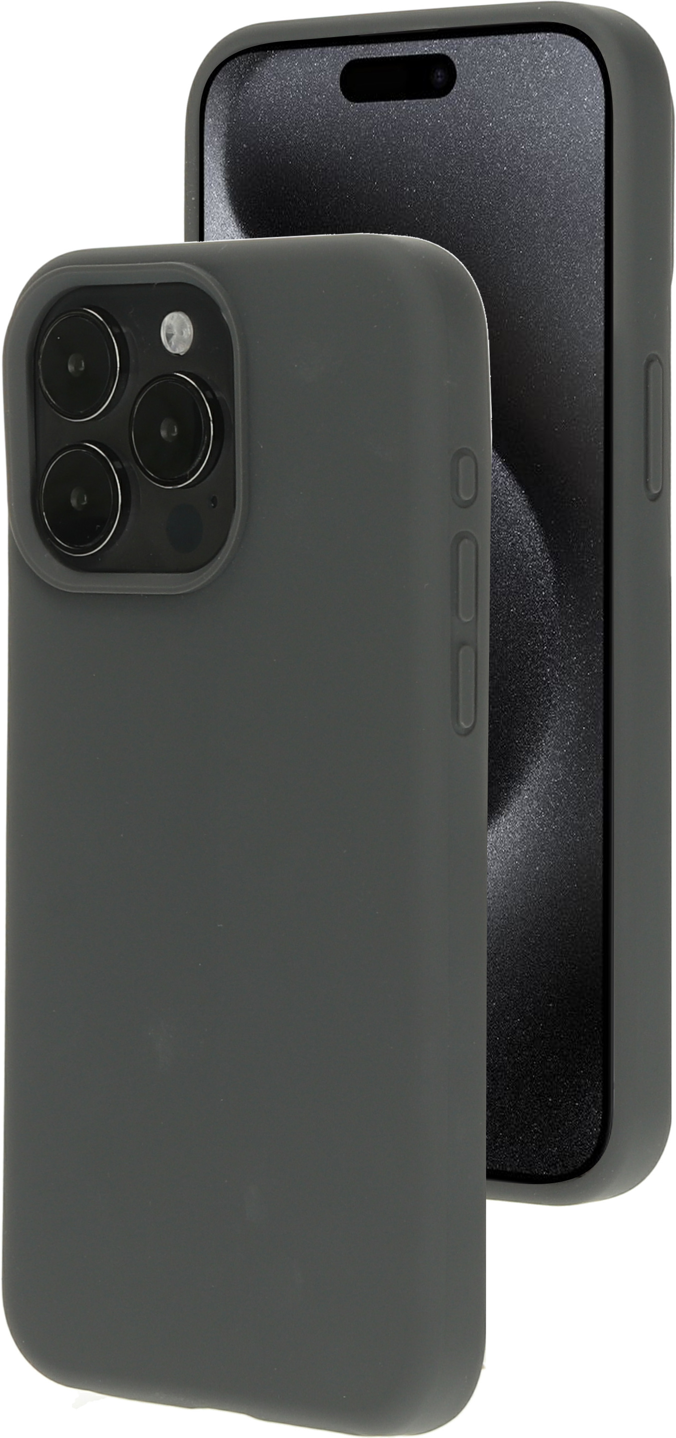 Mobiparts Silicone Cover Apple iPhone 15 Pro Max Urban Grey