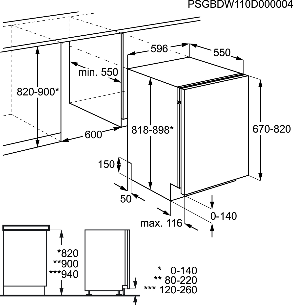 AEG F78000VI1P Fully built-in 12 place settings – image 2