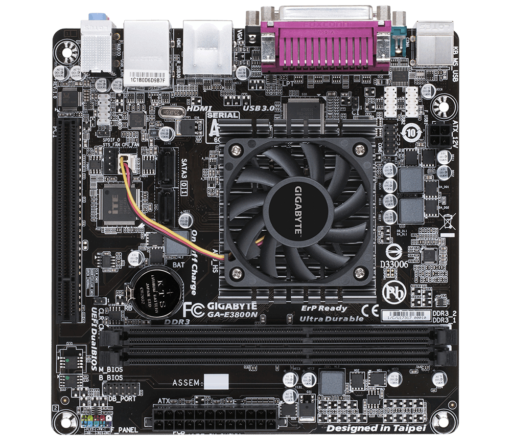 GIGABYTE GA-E3800N motherboard mini ITX – image 2