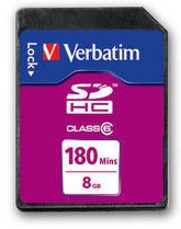 Verbatim HD Video SDHC 8GB 180 mins – image 1