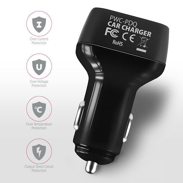 Axagon PWC-PDQ mobile device charger Smartphone, Tablet Black Cigar lighter Fast charging Auto – image 5