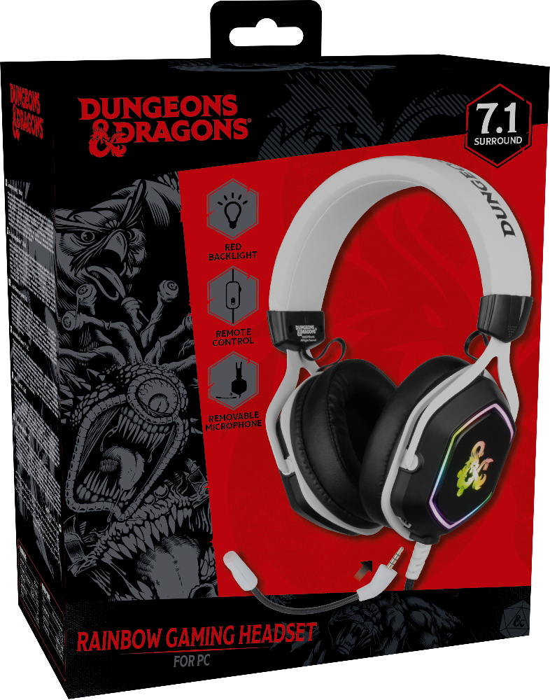 Konix 82381120335 headphones/headset Wired Head-band Gaming USB Type-A Black, White – image 4
