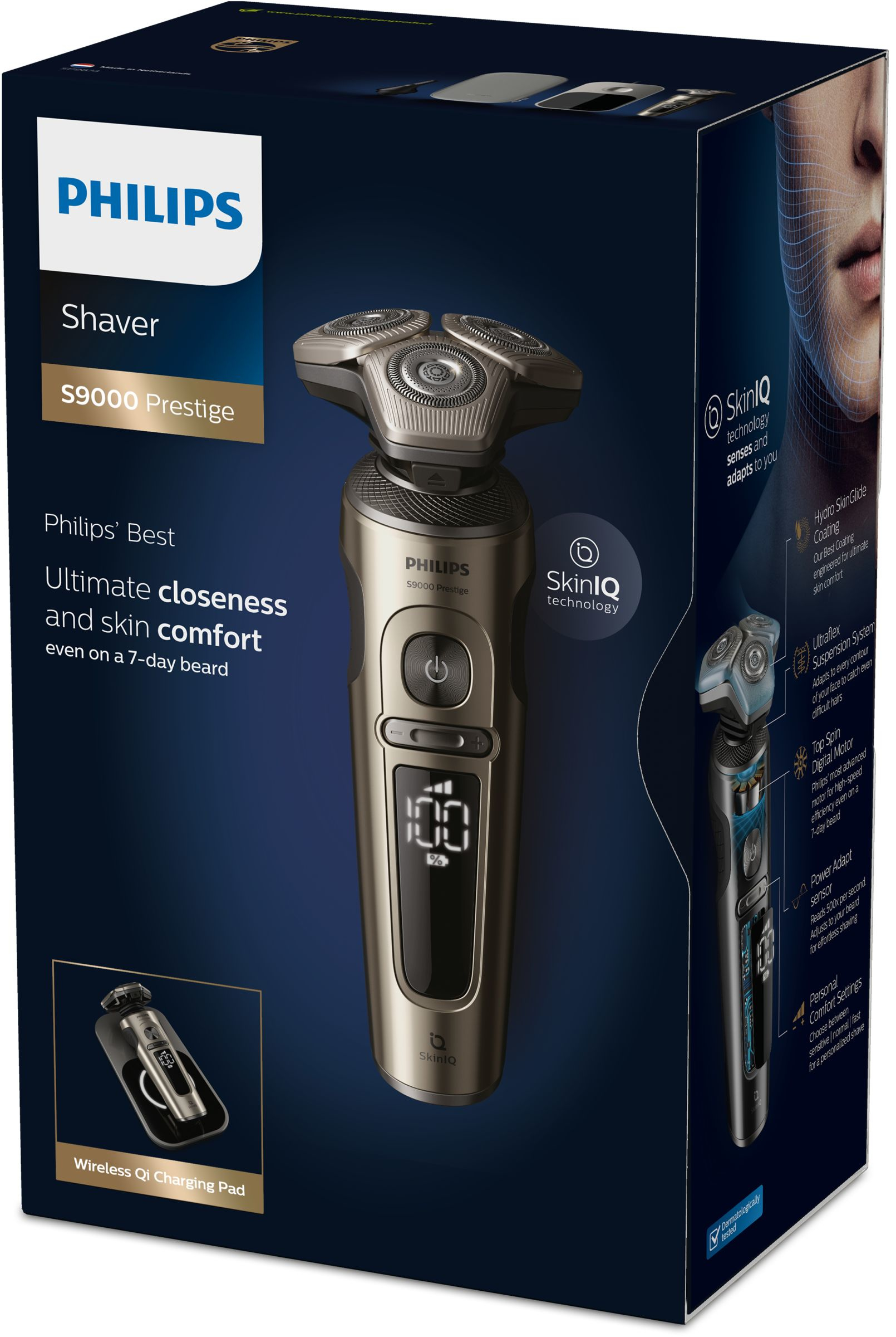Philips SP9873/17 men's shaver Rotation shaver Trimmer Black, Metallic – image 2