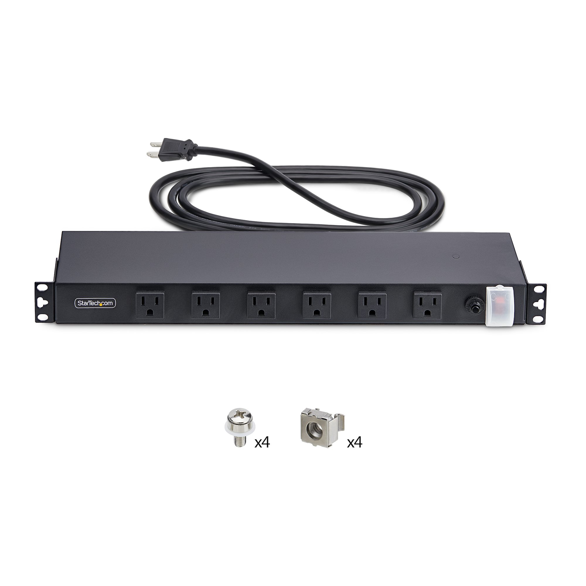 StarTech.com 12-Outlet Rackmount PDU, 1U Server Power Strip with Wide-Spaced Right-Angle Ports, Mounted Power Distribution Unit for 19-Inch Racks and Cabinets – image 7