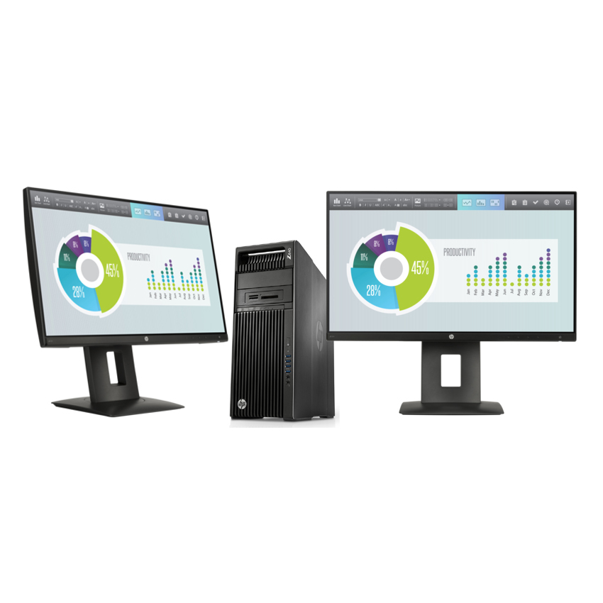 HP 640 MT + NVIDIA Quadro M4000 + 2x Z22n