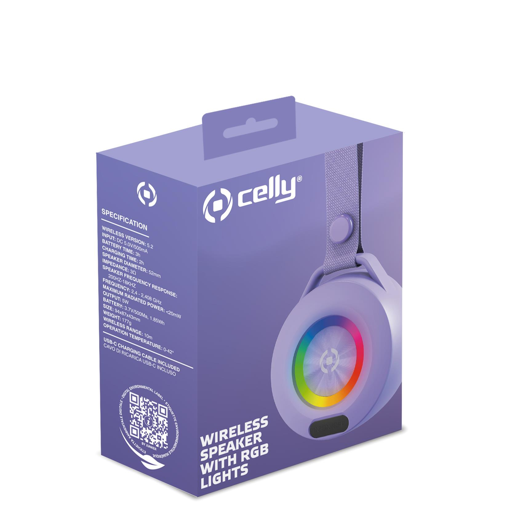 Celly LIGHTBEATVL portable/party speaker Mono portable speaker Violet – image 4