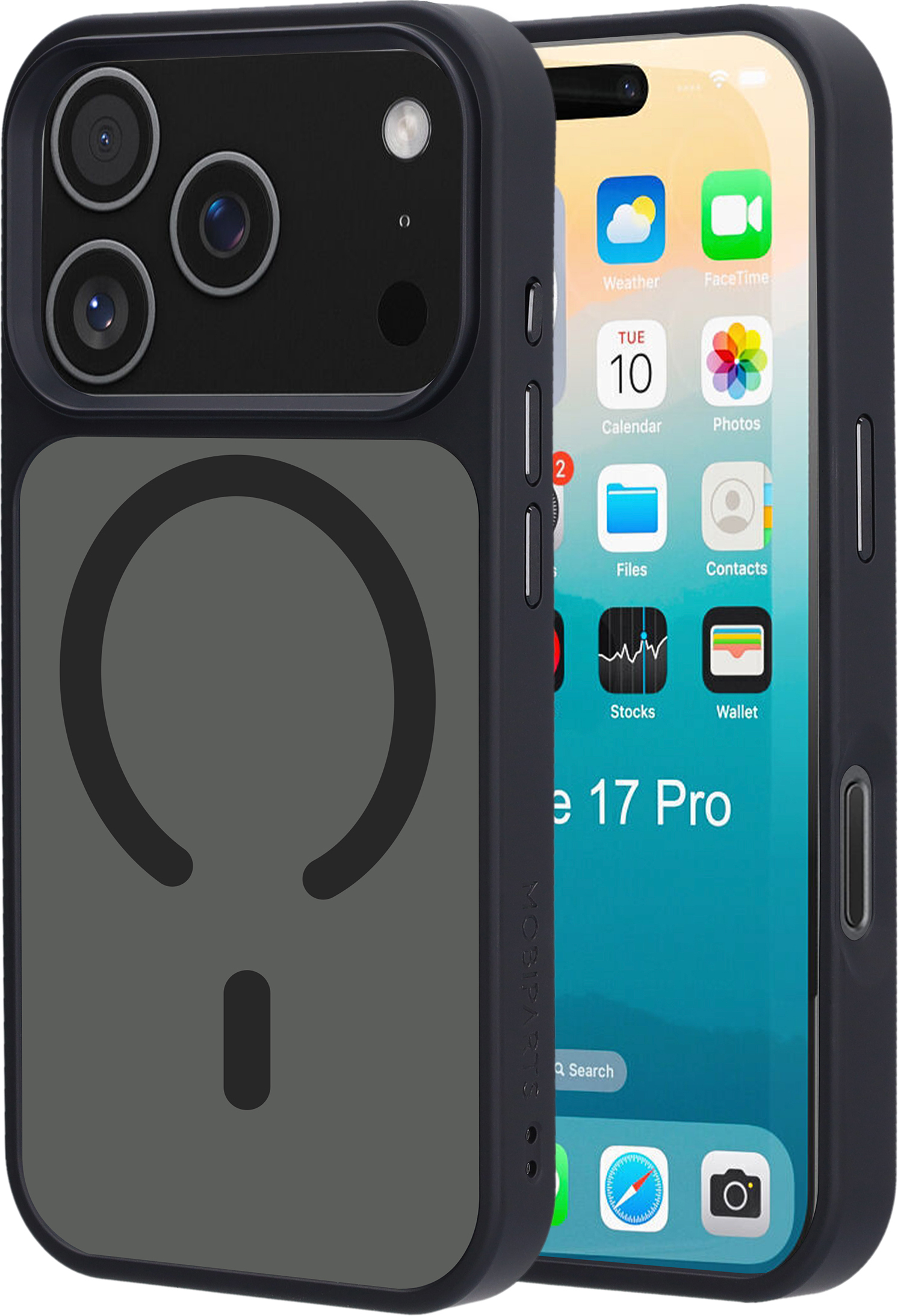 Mobiparts Hardcover Apple iPhone 17 Pro Satin Black (Magsafe Compatible) – image 1