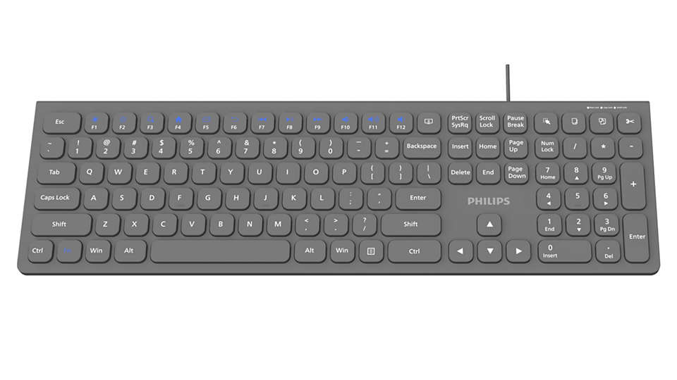 Philips 3000 series SPK6327G/93 keyboard Universal USB QWERTY English Grey – image 2