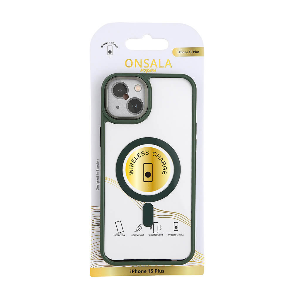 Onsala Phone Case Bumper MagSeries Green & Clear - iPhone 15 Plus – image 2