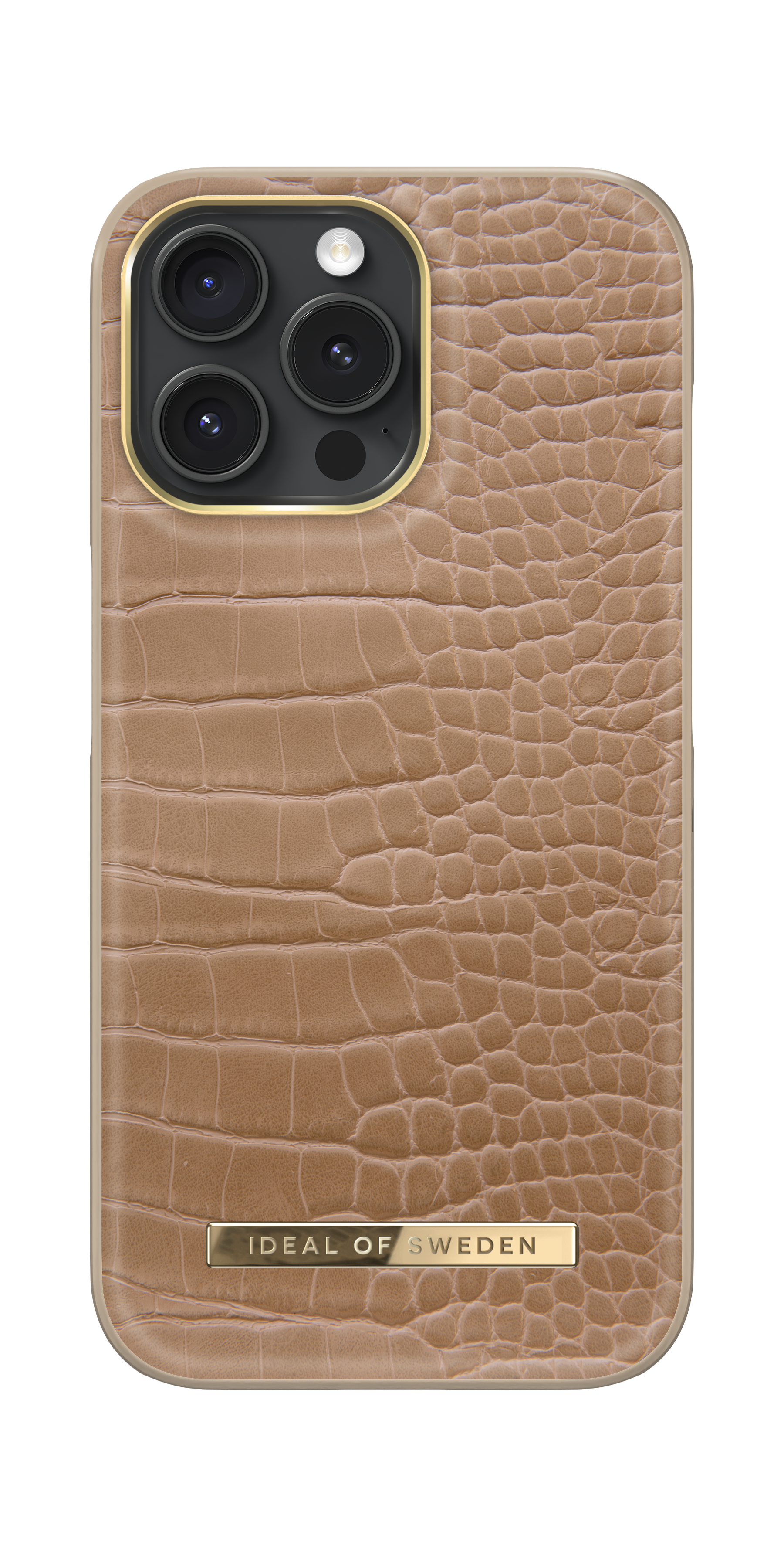 iDeal of Sweden Atelier Case iPhone 15 Pro Camel Croco