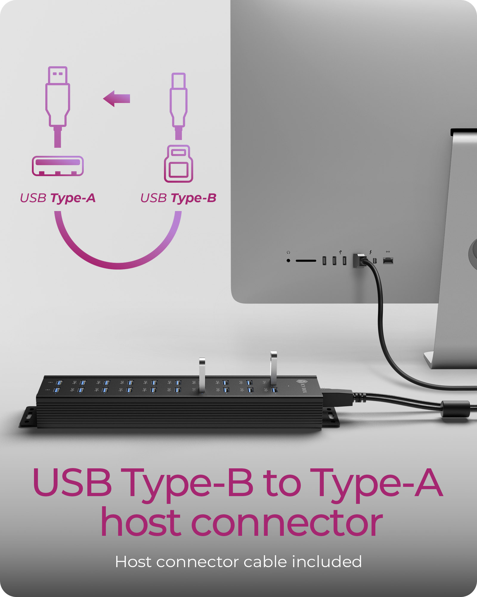ICY BOX IB-HUB1720-U3 USB 3.2 Gen 1 (3.1 Gen 1) Type-B Black – image 6