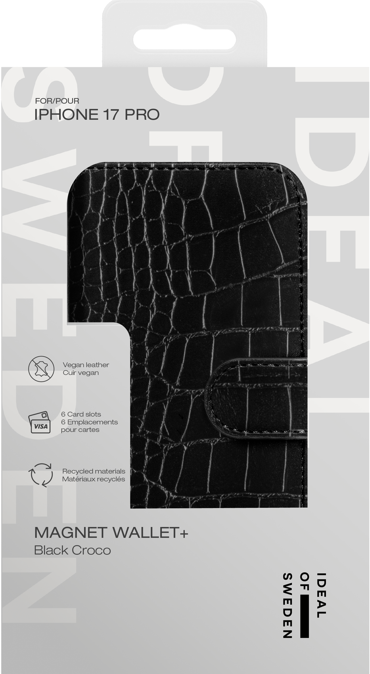 iDeal of Sweden Magnet Wallet+ iPhone 17 Pro Black Croco – image 5